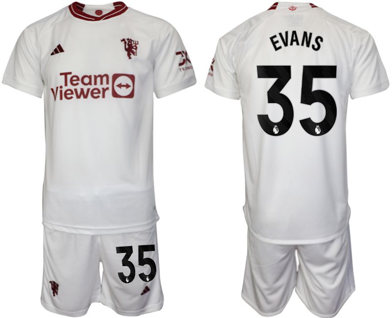 Men 2023-2024 Club Manchester United away white #35 Soccer Jersey->->Soccer Club Jersey